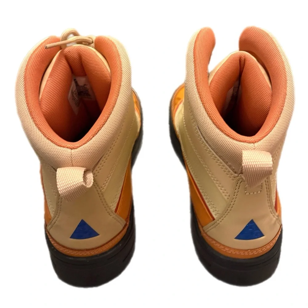 Nike Cream and Orange‎ High-Tops with Blue Swoosh